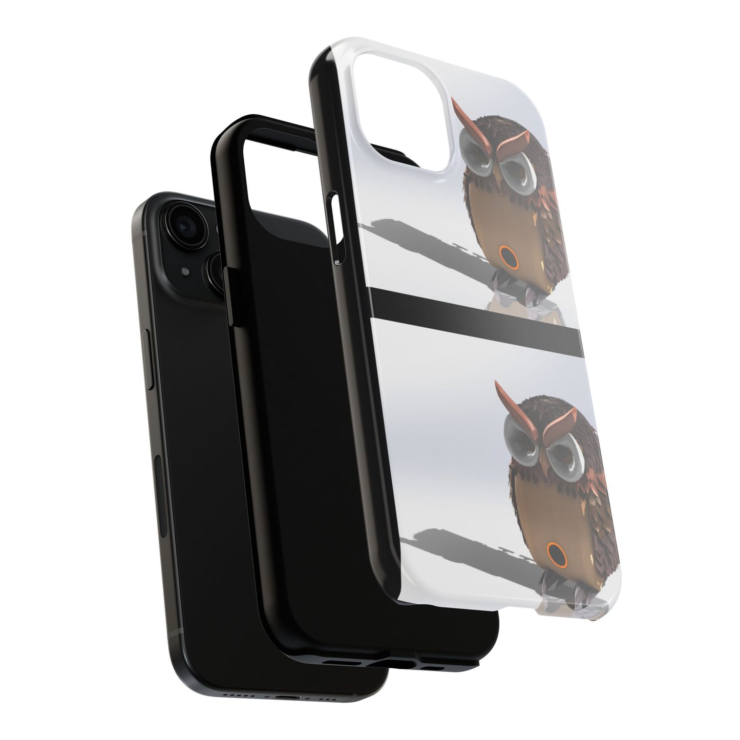 Tough Owl Phone Case, Cute Animal Accessories, Unique Phone Cover, Gift for Owl Lovers, Fun Gadget Case