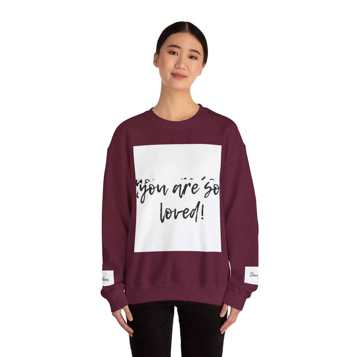 You Are So Loved Sweatshirt, Inspirational Crewneck, Unisex Gift, Cozy Casual Wear, Affirmation Apparel, Birthday Gift, Self-Love Fashion