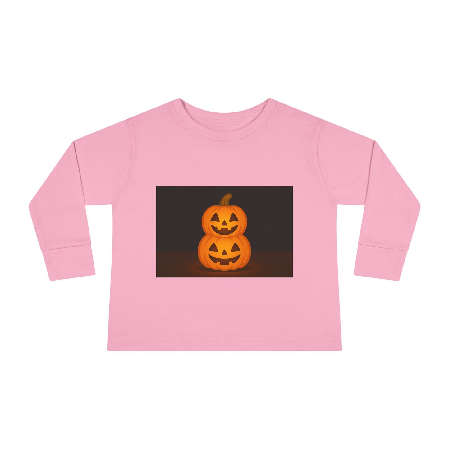 Halloween Pumpkin Toddler Long Sleeve Tee, Cute Kids Halloween Shirt, Pumpkin Shirt for Toddlers, Fall Apparel, Trick or Treat Outfit