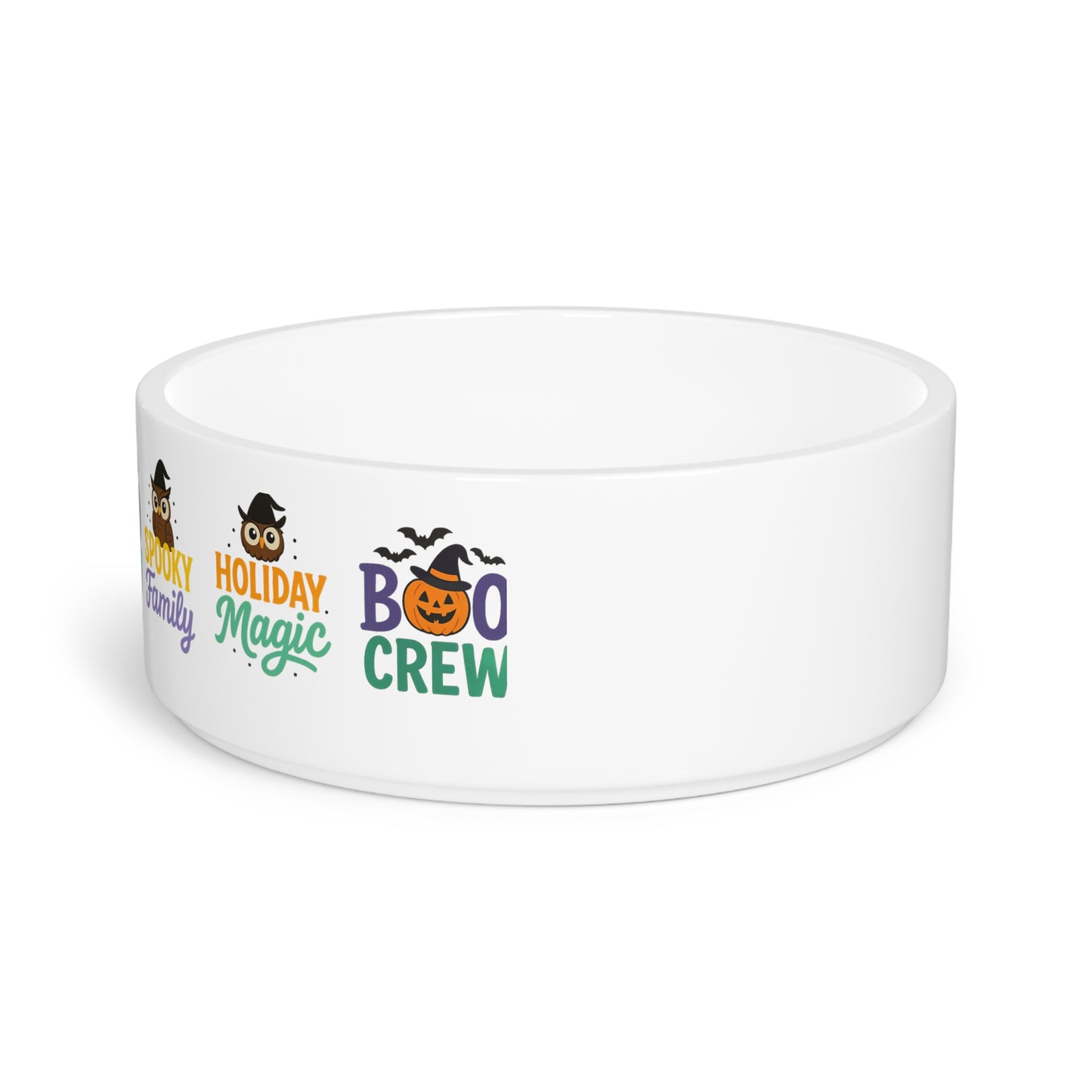 Halloween Pet Bowl, Spooky Pet Dish, Boo Crew Bowl, Holiday Dog Bowl, Cat Food Dish, Pet Accessory for Celebrations