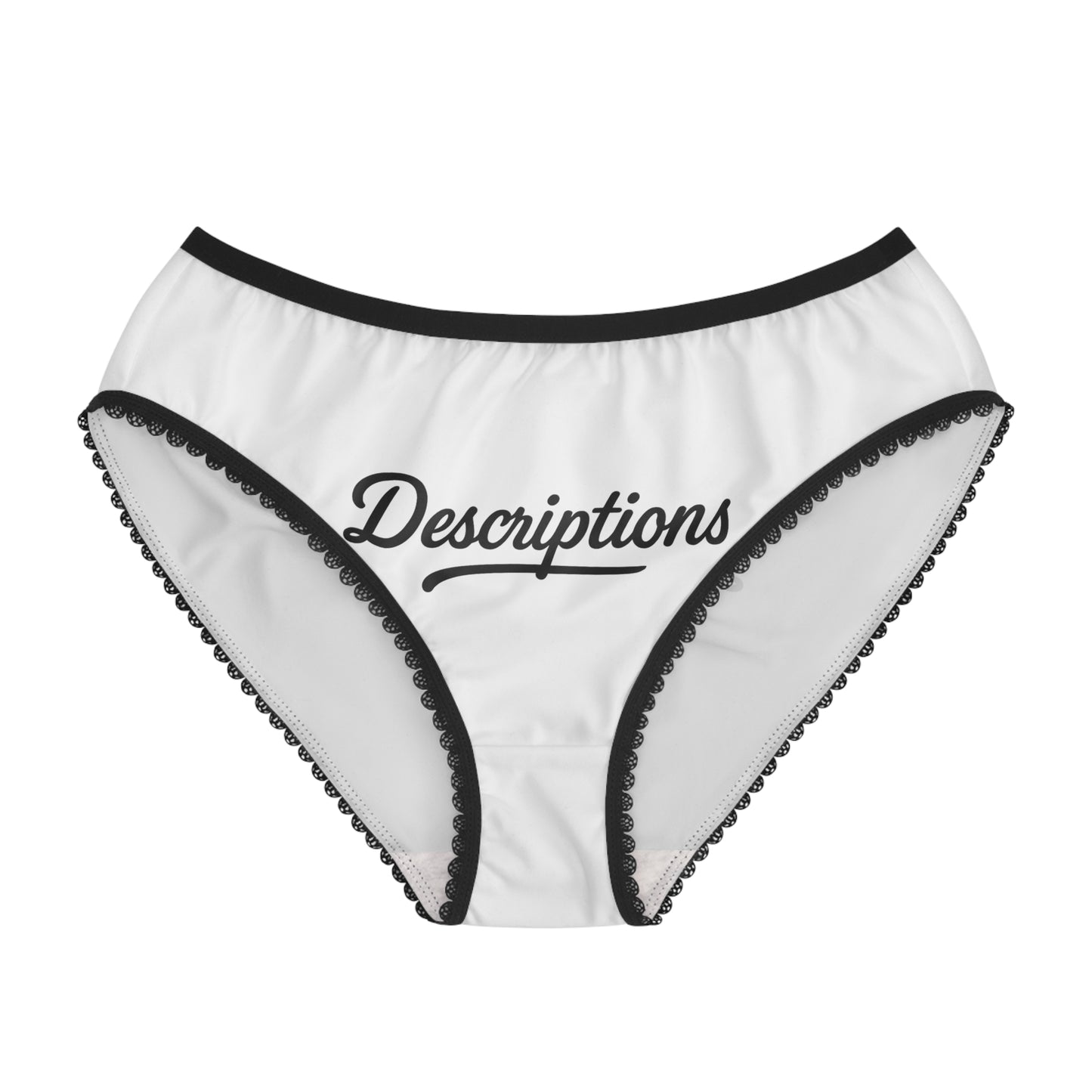 Descriptions Women's Briefs, Comfortable Underwear, Feminine Lingerie, Everyday Essentials, Unique Gift Idea