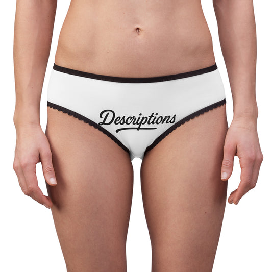 Descriptions Women's Briefs, Comfortable Underwear, Feminine Lingerie, Everyday Essentials, Unique Gift Idea