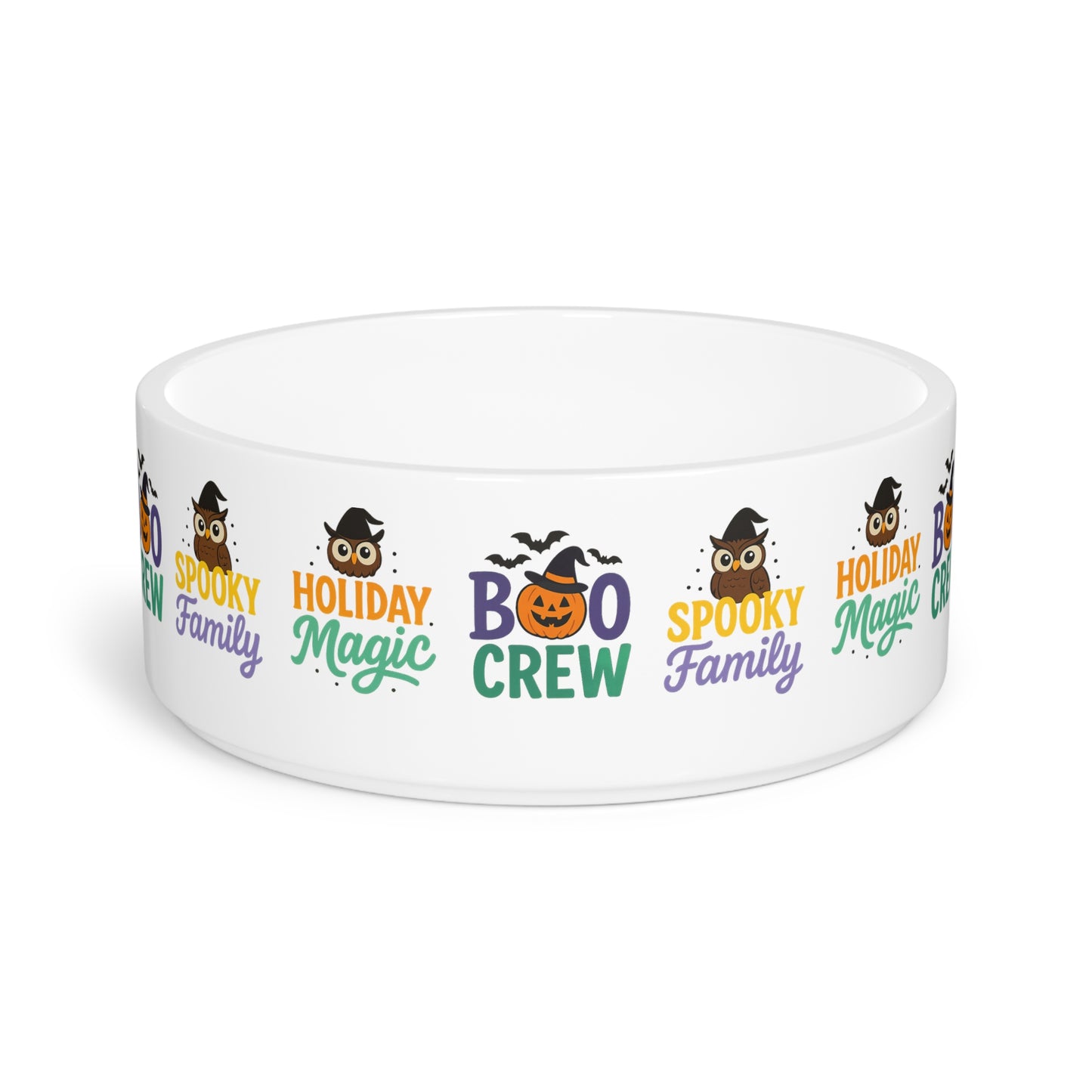 Halloween Pet Bowl, Spooky Pet Dish, Boo Crew Bowl, Holiday Dog Bowl, Cat Food Dish, Pet Accessory for Celebrations
