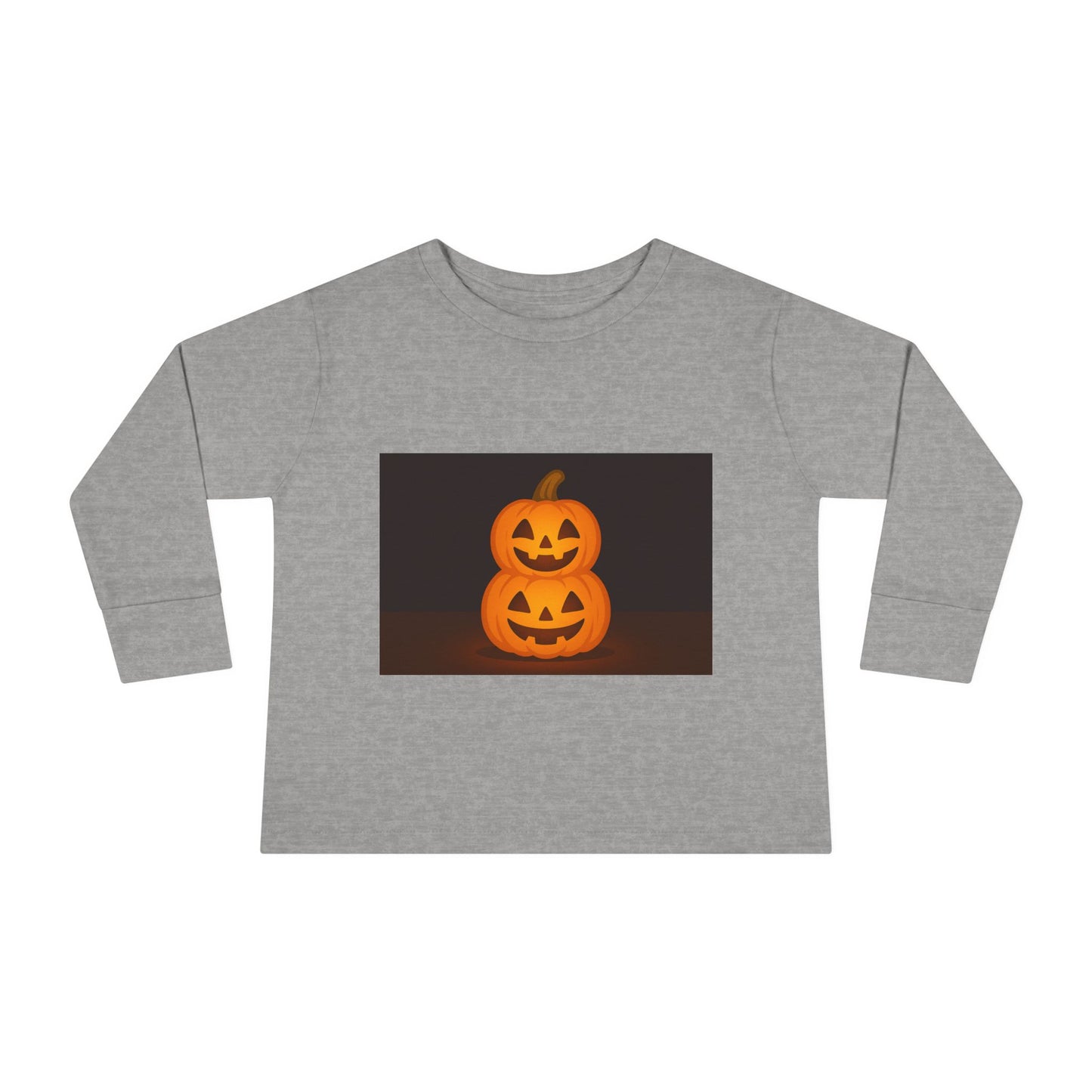 Halloween Pumpkin Toddler Long Sleeve Tee, Cute Kids Halloween Shirt, Pumpkin Shirt for Toddlers, Fall Apparel, Trick or Treat Outfit