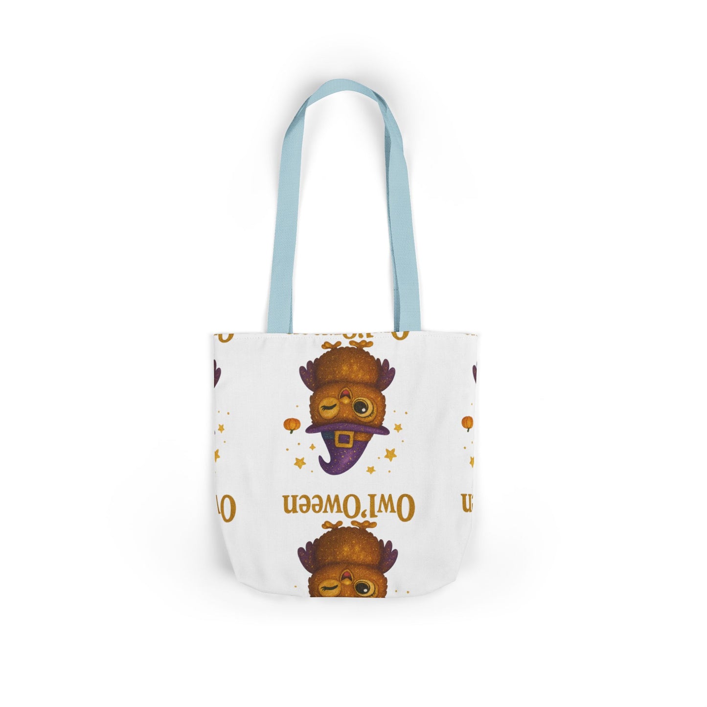 Owl'toWeen Canvas Tote Bag, Halloween Decor, Trick or Treat Bag, Autumn Accessories, Gift for Owl Lovers, Stylish Shopping Tote