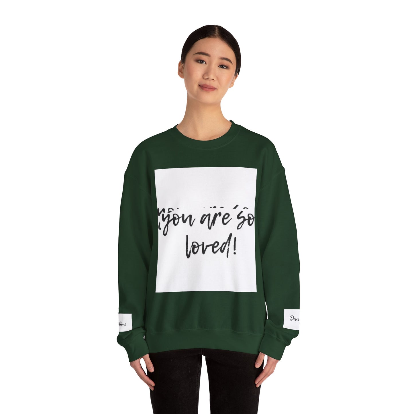 You Are So Loved Sweatshirt, Inspirational Crewneck, Unisex Gift, Cozy Casual Wear, Affirmation Apparel, Birthday Gift, Self-Love Fashion