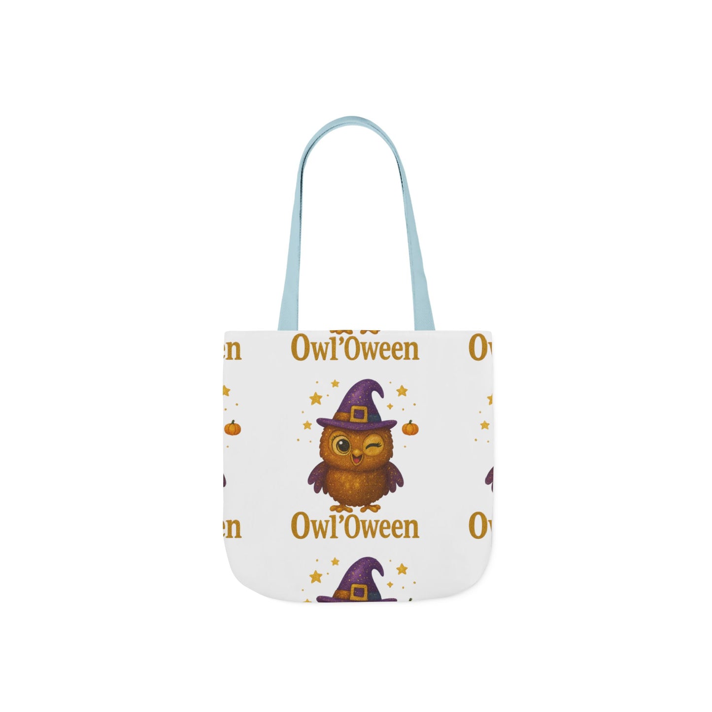 Owl'toWeen Canvas Tote Bag, Halloween Decor, Trick or Treat Bag, Autumn Accessories, Gift for Owl Lovers, Stylish Shopping Tote