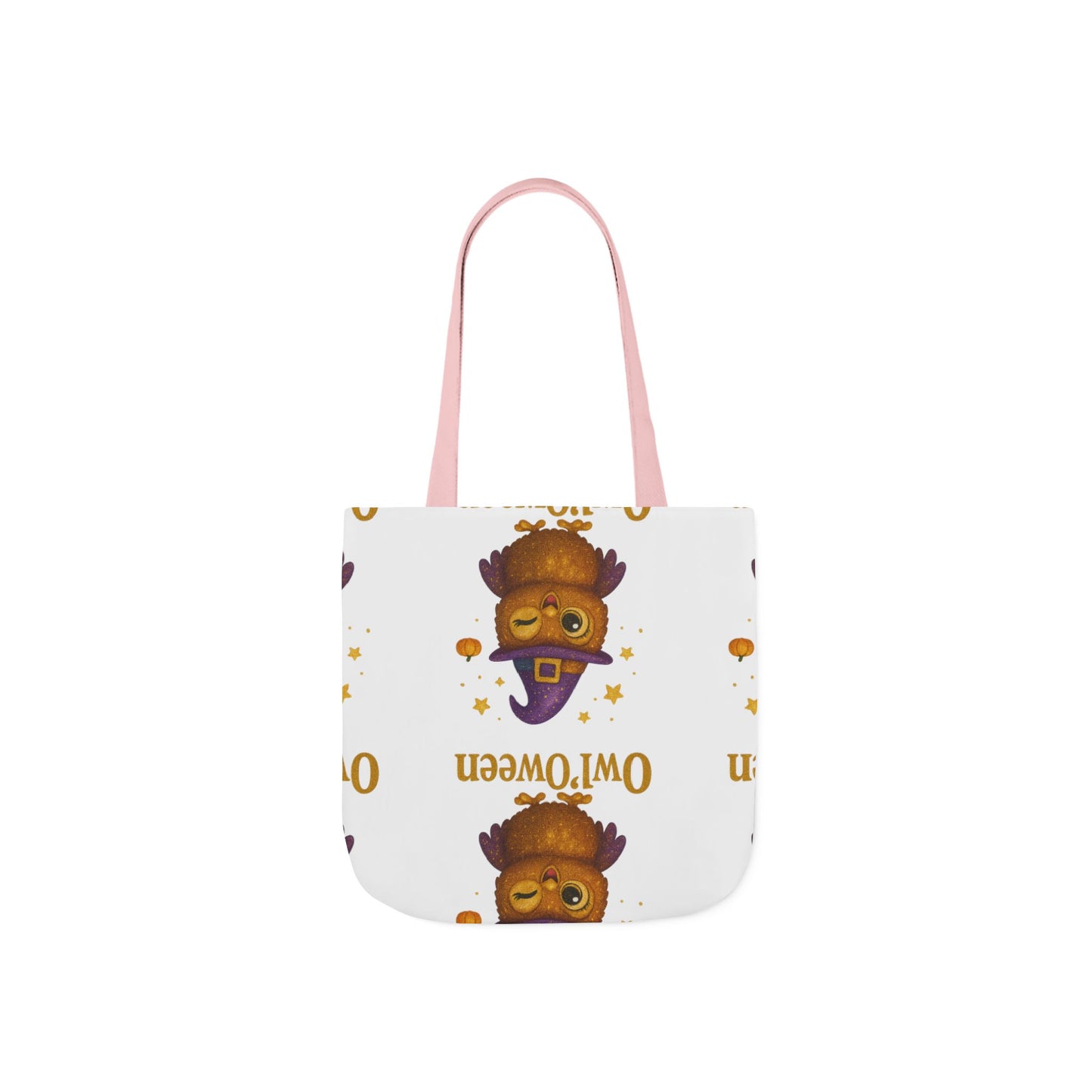 Owl'toWeen Canvas Tote Bag, Halloween Decor, Trick or Treat Bag, Autumn Accessories, Gift for Owl Lovers, Stylish Shopping Tote