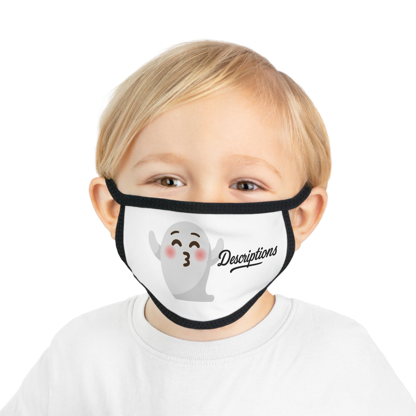 Cute Ghost Kid's Face Mask for Halloween, Kids' Costume Accessory, Fun Wear for Parties, School Events, Trick-or-Treating