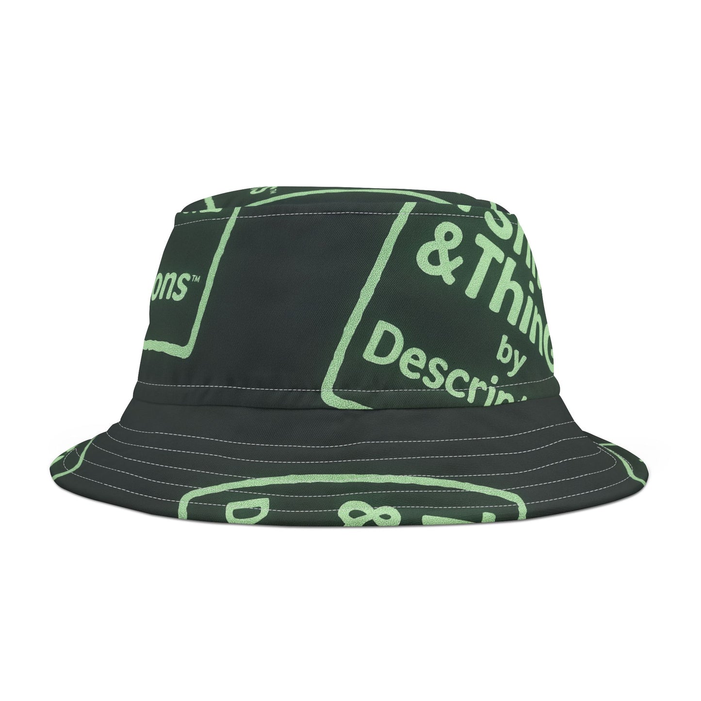 Trendy AOP Bucket Hat for Summer Fun, Beachwear, Outdoor Activities, Perfect for Festivals, Pool Days, and Vacation