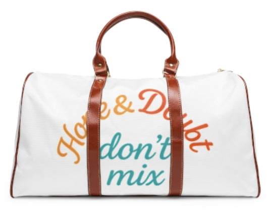 Waterproof Travel Bag with 'Hope & Doubt Don't Mix' Design | Ideal for Adventure Seekers, Gym Goers, Weekend Trips, Travel Lovers, [...]