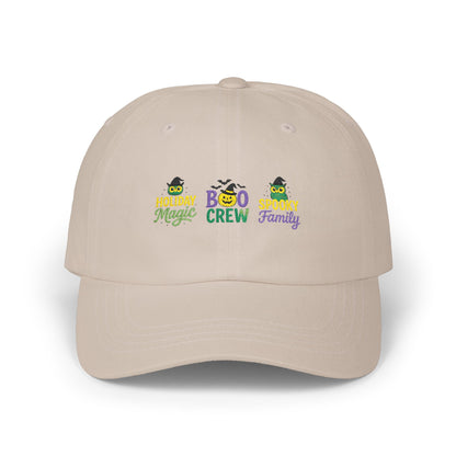 Boo Crew Dad Cap - Spooky Family Hat, Halloween Gift, Unisex Adjustable Cap, Fun Holiday Accessory, Cool Dad Cap
