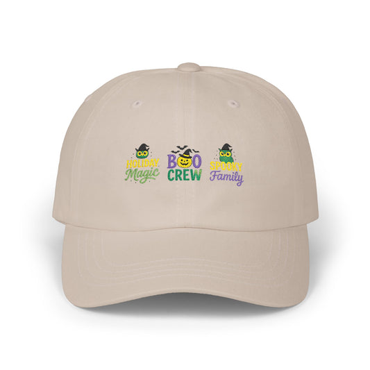 Boo Crew Dad Cap - Spooky Family Hat, Halloween Gift, Unisex Adjustable Cap, Fun Holiday Accessory, Cool Dad Cap
