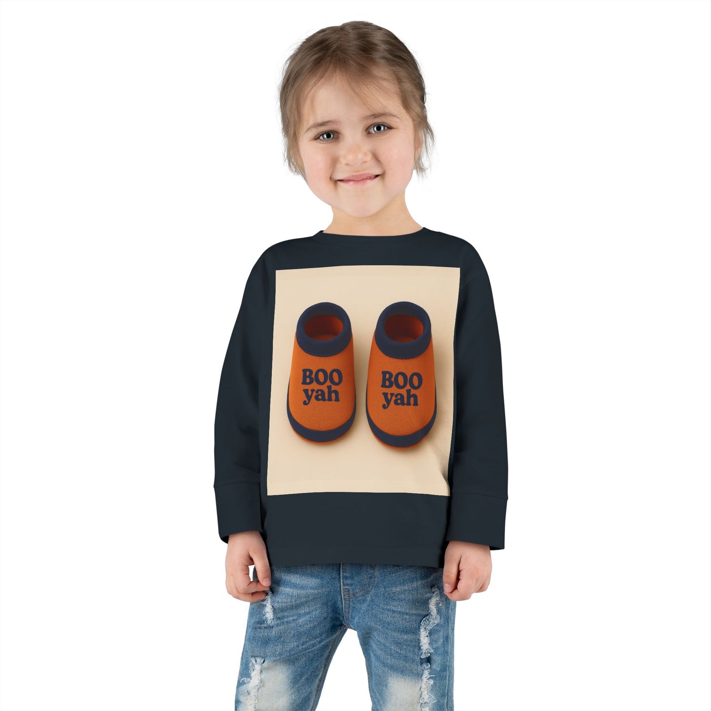 Toddler Long Sleeve Tee with 'Boo Yah' & 'You Are So Loved' Design, Perfect for Halloween, Cute Toddler Gift, Kids' Apparel, Baby [...]