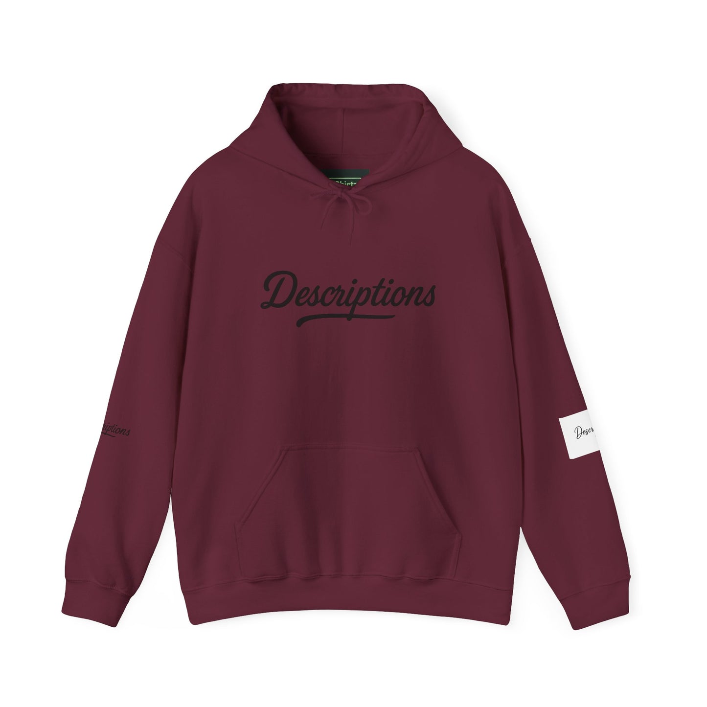 Chic Descriptions Hoodie, Casual Wear, Gift for Her, Stylish Layering, Cozy Gift, Birthday Present