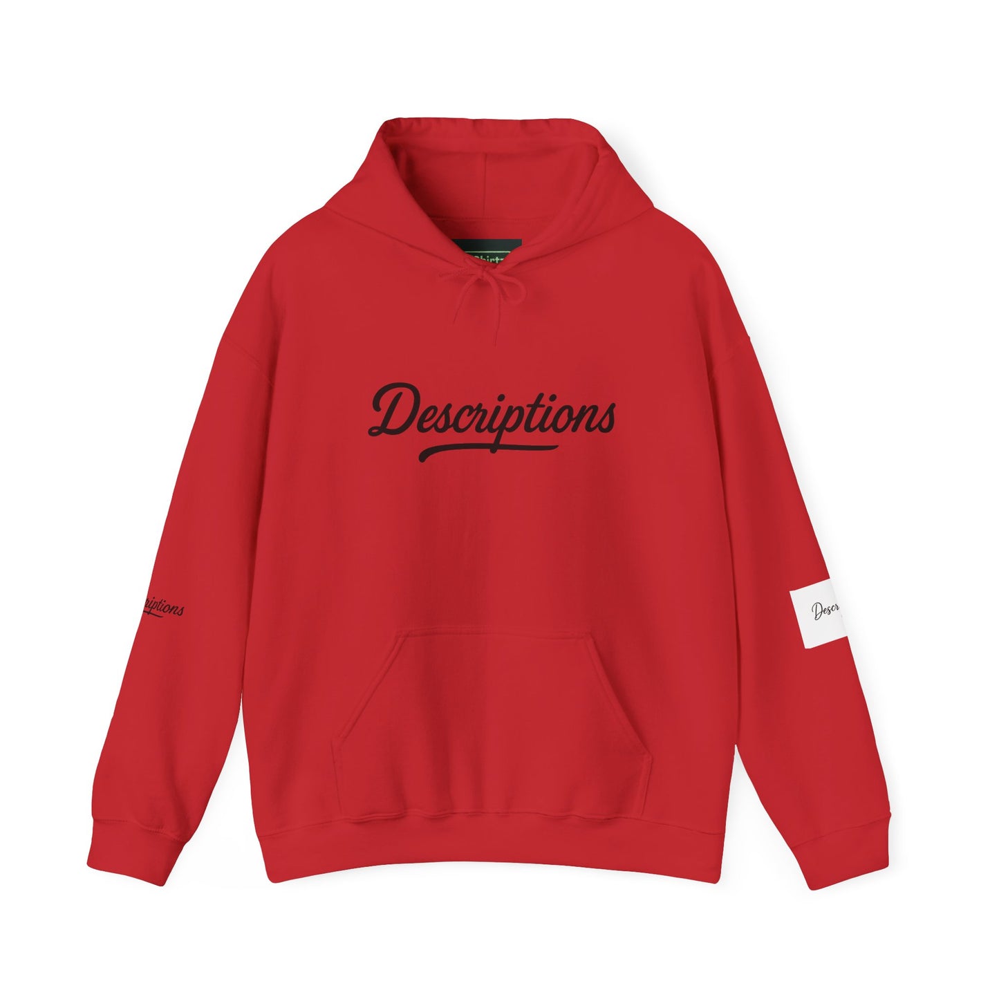 Chic Descriptions Hoodie, Casual Wear, Gift for Her, Stylish Layering, Cozy Gift, Birthday Present
