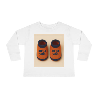 Toddler Long Sleeve Tee with 'Boo Yah' & 'You Are So Loved' Design, Perfect for Halloween, Cute Toddler Gift, Kids' Apparel, Baby [...]