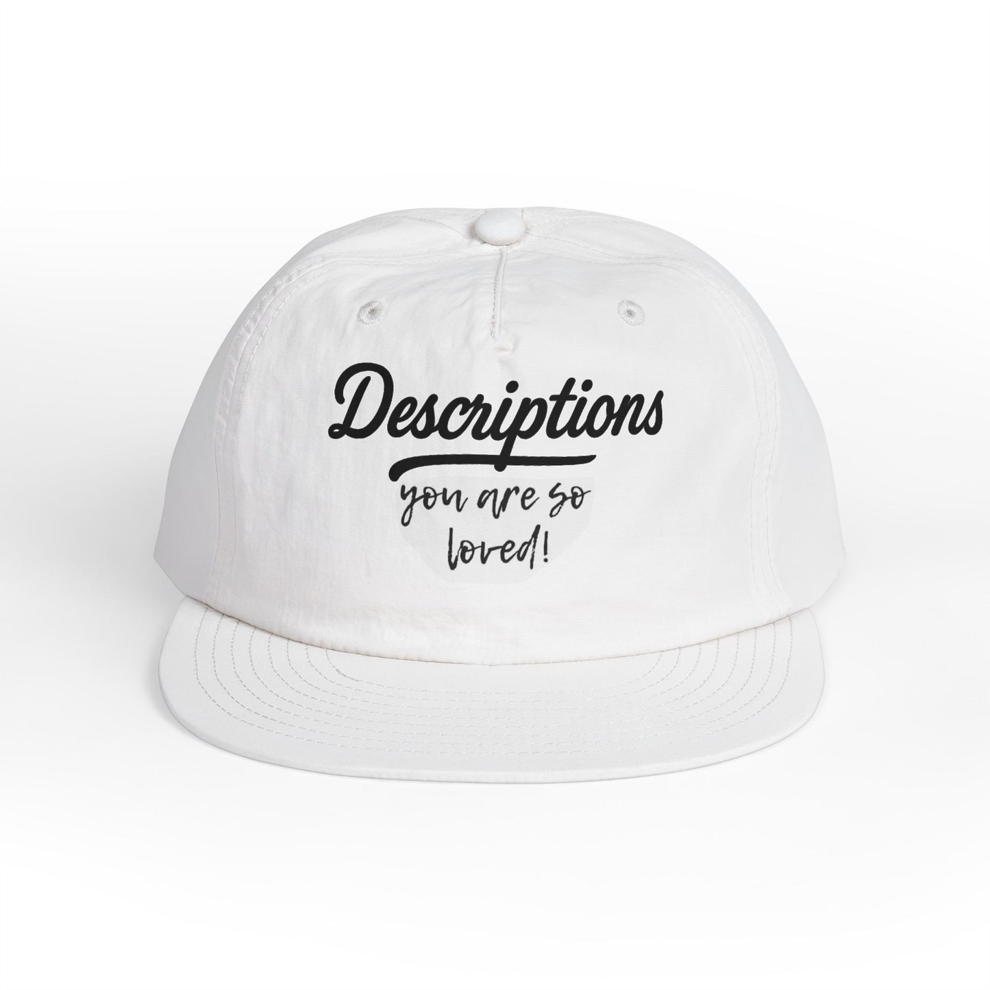 Stylish Surf Cap with Descriptions | Beach Hat, Summer Accessory, Surfing Gear, Casual Headwear, Gift for Surfers