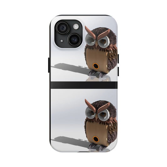 Tough Owl Phone Case, Cute Animal Accessories, Unique Phone Cover, Gift for Owl Lovers, Fun Gadget Case