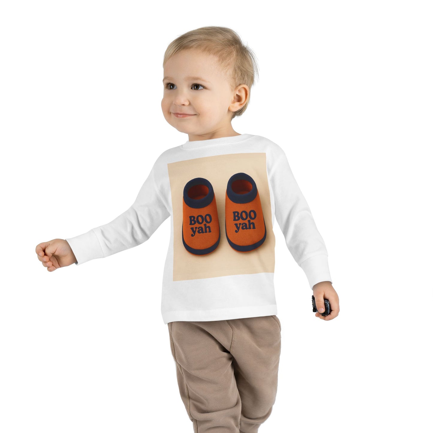 Toddler Long Sleeve Tee with 'Boo Yah' & 'You Are So Loved' Design, Perfect for Halloween, Cute Toddler Gift, Kids' Apparel, Baby [...]