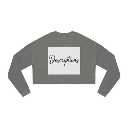 Chic Cropped Sweatshirt, Women's Fashion Sweatshirt, Trendy Tops, Casual Wear, Perfect Gift for Her, Cozy Layering Piece