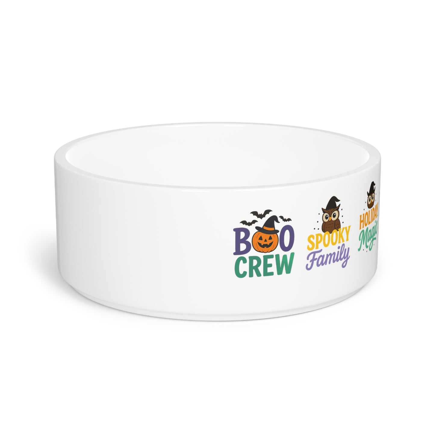 Halloween Pet Bowl, Spooky Pet Dish, Boo Crew Bowl, Holiday Dog Bowl, Cat Food Dish, Pet Accessory for Celebrations