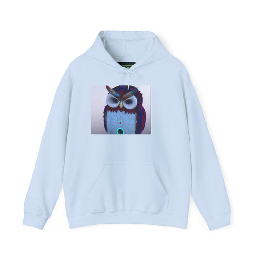 Owl Graphic Unisex Hooded Sweatshirt, Cozy Owl Sweatshirt, Cute Animal Hoodie, Gift for Animal Lovers, Unique Owl Design