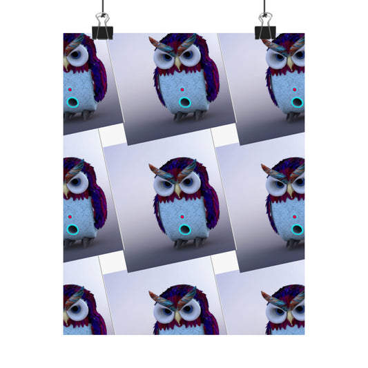 Poster Matte Vertical Owlo'ween Halloween Wall Art Decor