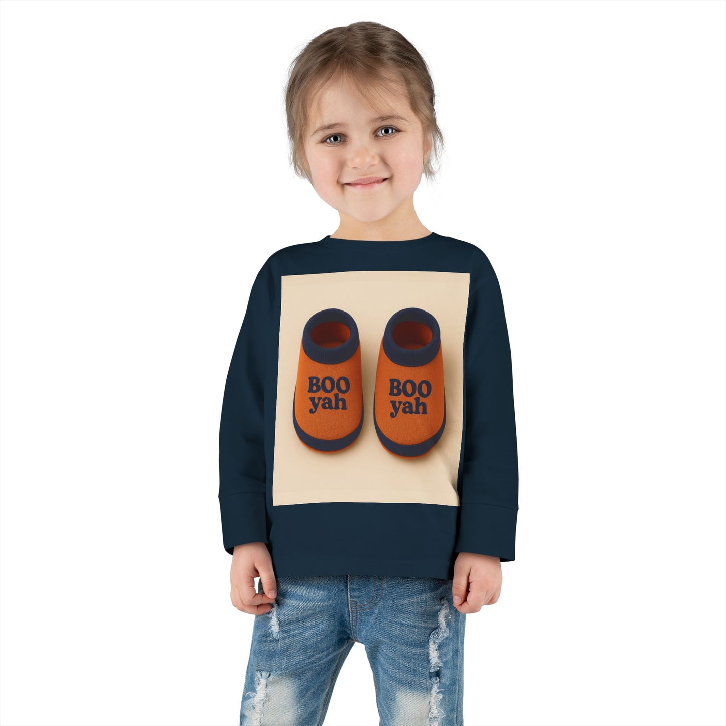 Toddler Long Sleeve Tee with 'Boo Yah' & 'You Are So Loved' Design, Perfect for Halloween, Cute Toddler Gift, Kids' Apparel, Baby [...]