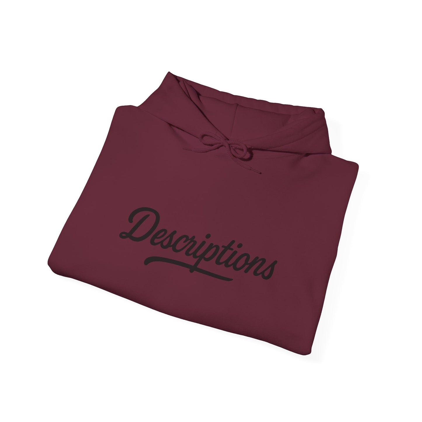 Chic Descriptions Hoodie, Casual Wear, Gift for Her, Stylish Layering, Cozy Gift, Birthday Present