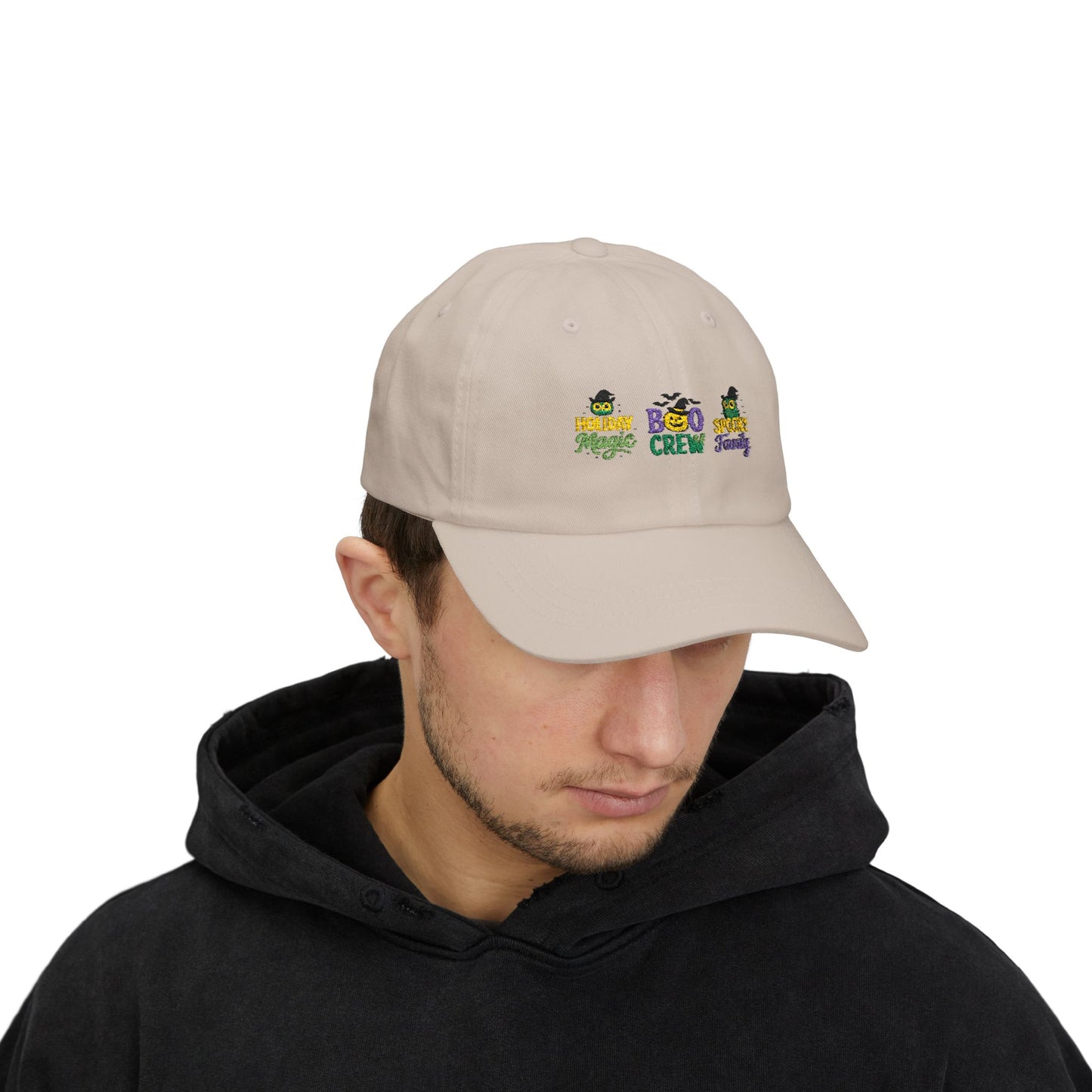 Boo Crew Dad Cap - Spooky Family Hat, Halloween Gift, Unisex Adjustable Cap, Fun Holiday Accessory, Cool Dad Cap