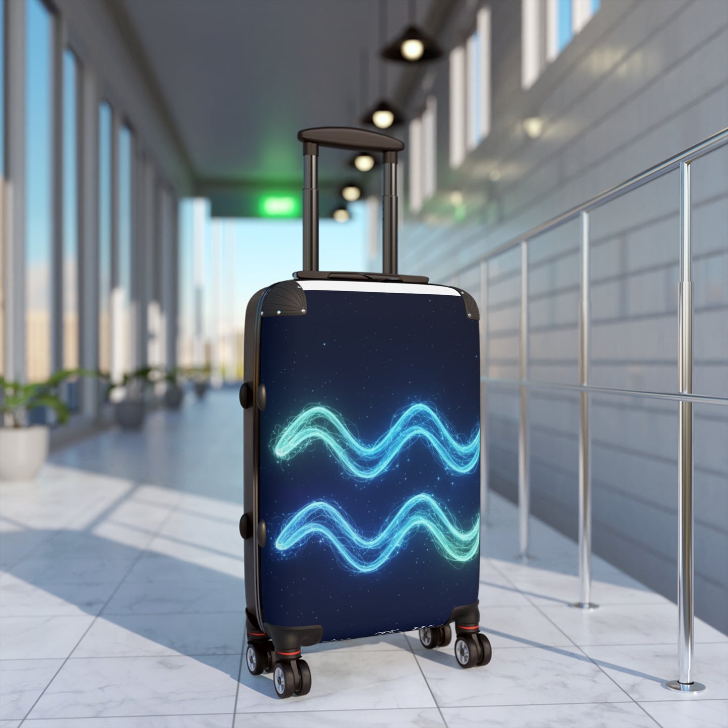 Stylish Travel Suitcase with Unique Wave Design, Luggage for Adventurers, Ideal for Vacations, Holidays, and Weekend Getaways, [...]