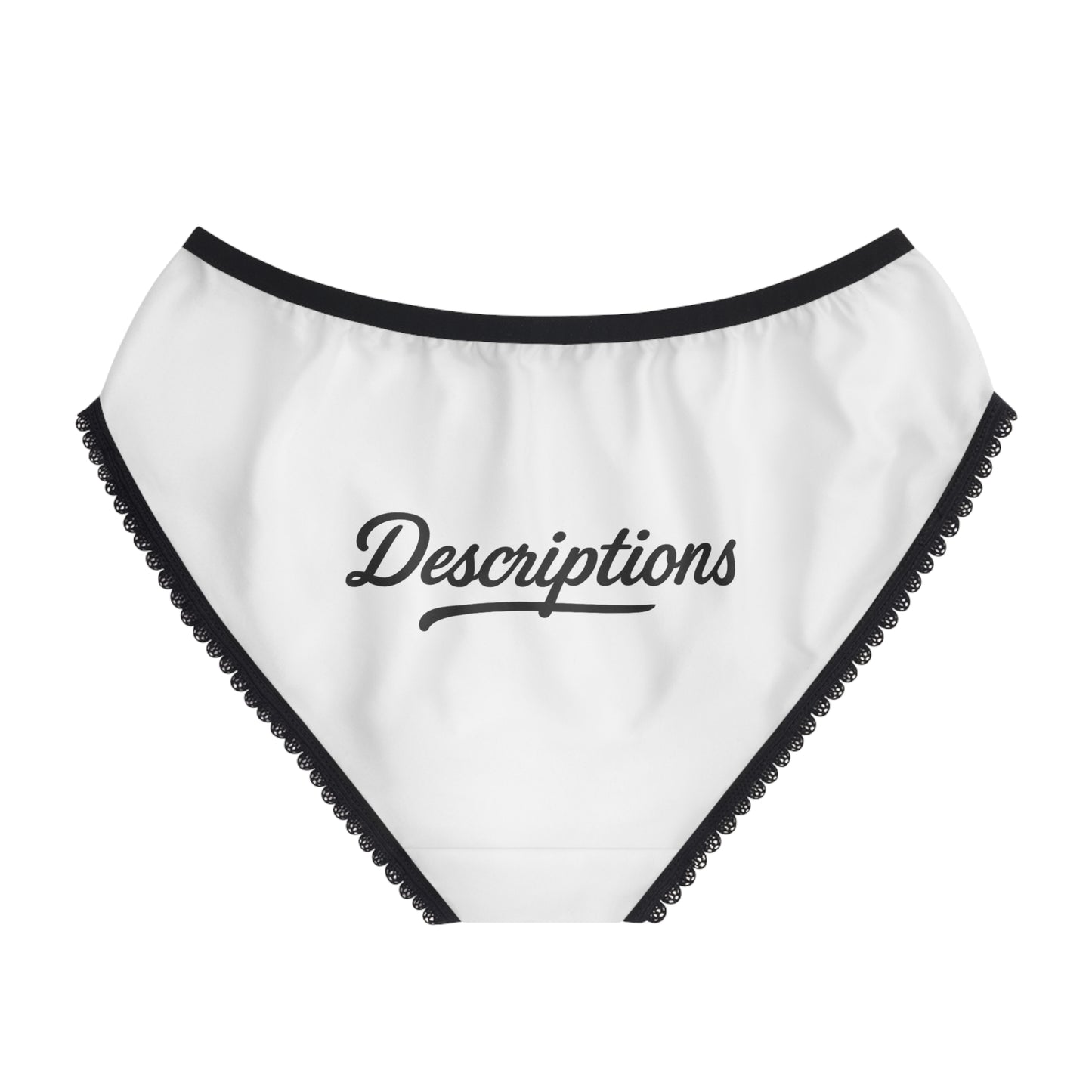 Descriptions Women's Briefs, Comfortable Underwear, Feminine Lingerie, Everyday Essentials, Unique Gift Idea