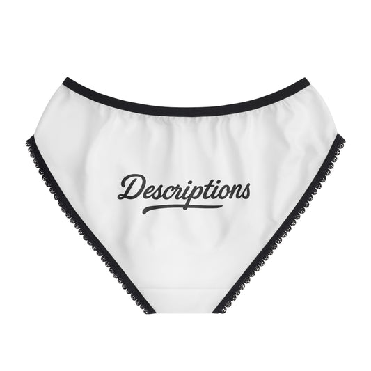 Descriptions Women's Briefs, Comfortable Underwear, Feminine Lingerie, Everyday Essentials, Unique Gift Idea