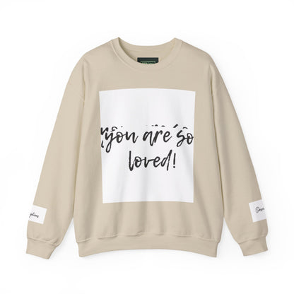 You Are So Loved Sweatshirt, Inspirational Crewneck, Unisex Gift, Cozy Casual Wear, Affirmation Apparel, Birthday Gift, Self-Love Fashion
