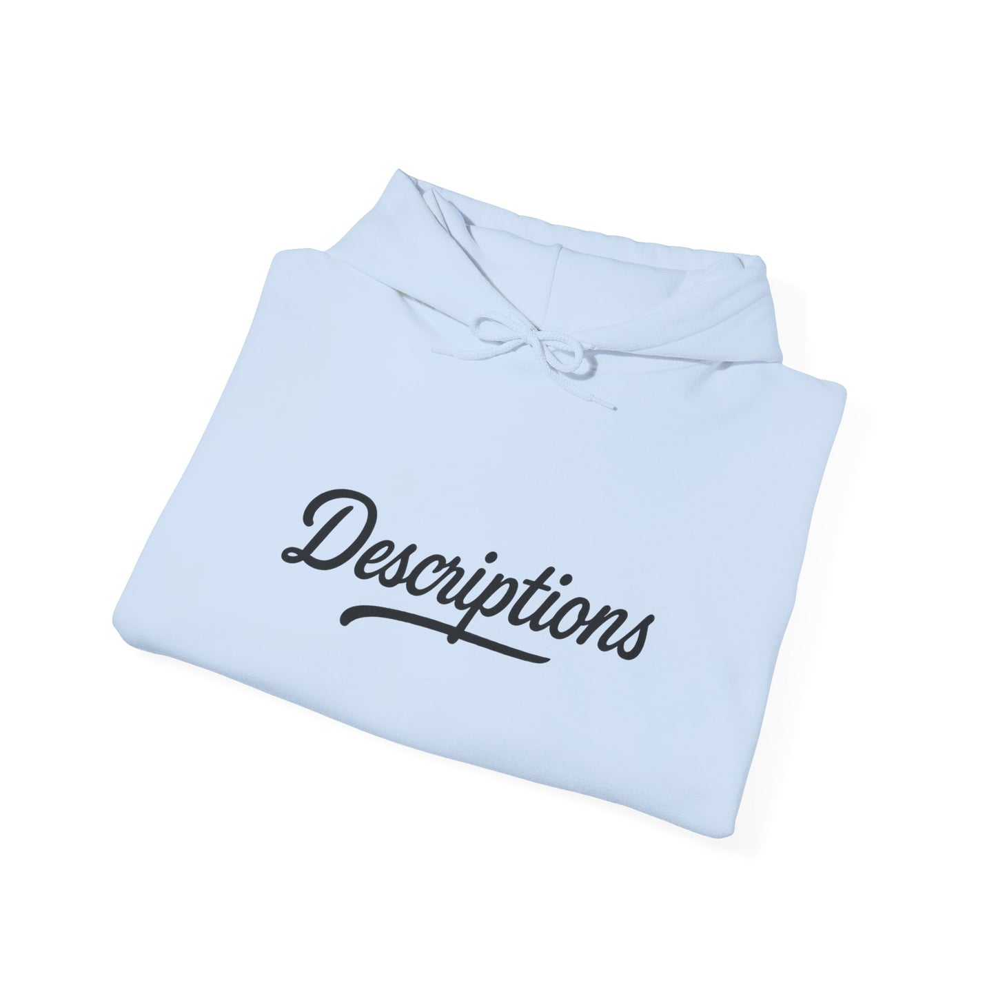 Chic Descriptions Hoodie, Casual Wear, Gift for Her, Stylish Layering, Cozy Gift, Birthday Present