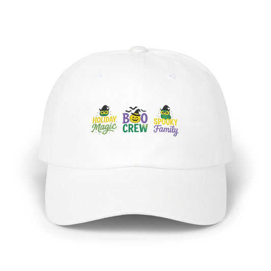 Boo Crew Dad Cap - Spooky Family Hat, Halloween Gift, Unisex Adjustable Cap, Fun Holiday Accessory, Cool Dad Cap