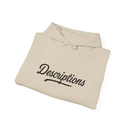 Chic Descriptions Hoodie, Casual Wear, Gift for Her, Stylish Layering, Cozy Gift, Birthday Present
