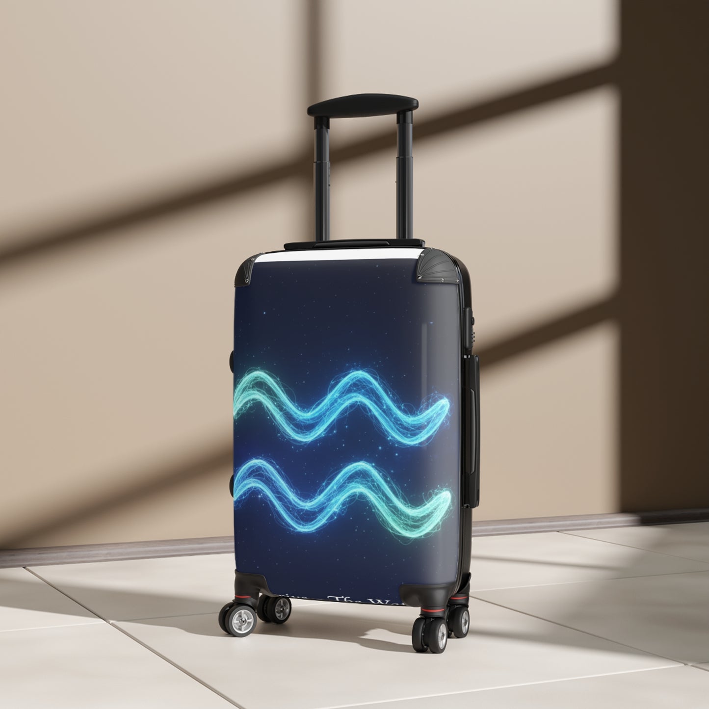 Stylish Travel Suitcase with Unique Wave Design, Luggage for Adventurers, Ideal for Vacations, Holidays, and Weekend Getaways, [...]