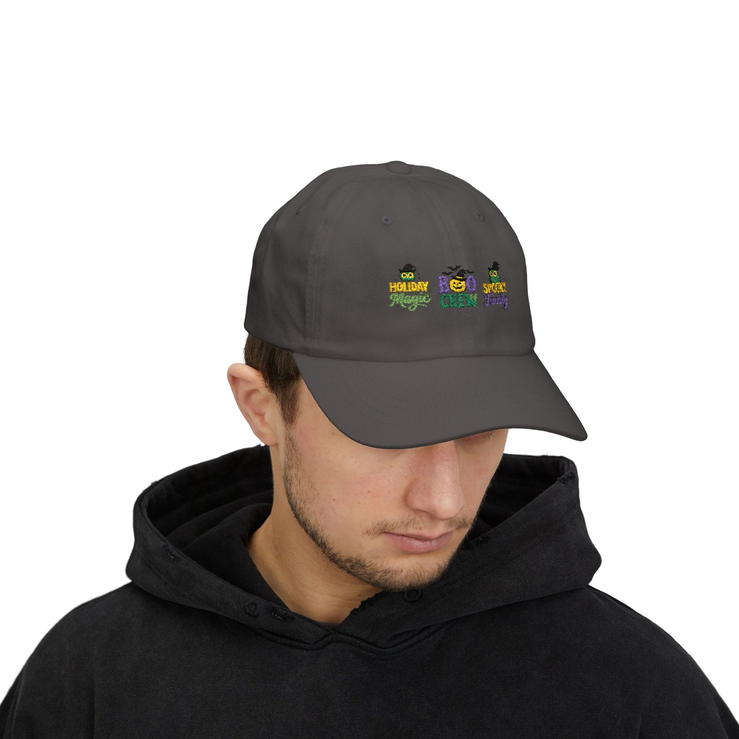 Boo Crew Dad Cap - Spooky Family Hat, Halloween Gift, Unisex Adjustable Cap, Fun Holiday Accessory, Cool Dad Cap