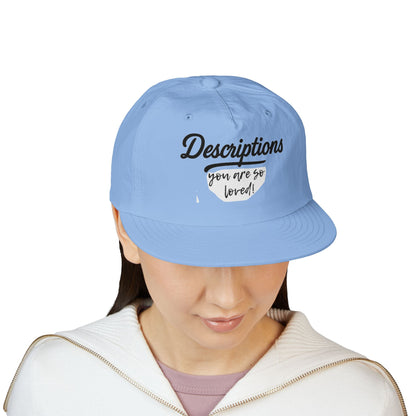 Stylish Surf Cap with Descriptions | Beach Hat, Summer Accessory, Surfing Gear, Casual Headwear, Gift for Surfers