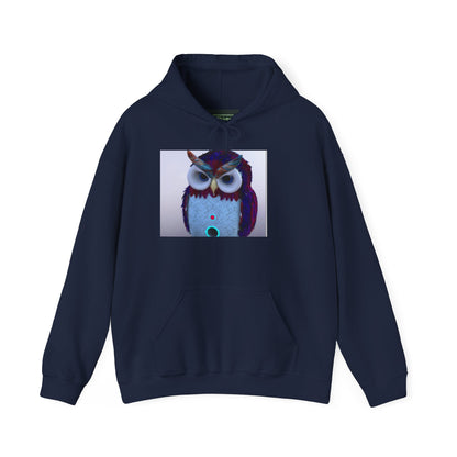 Owl Graphic Unisex Hooded Sweatshirt, Cozy Owl Sweatshirt, Cute Animal Hoodie, Gift for Animal Lovers, Unique Owl Design
