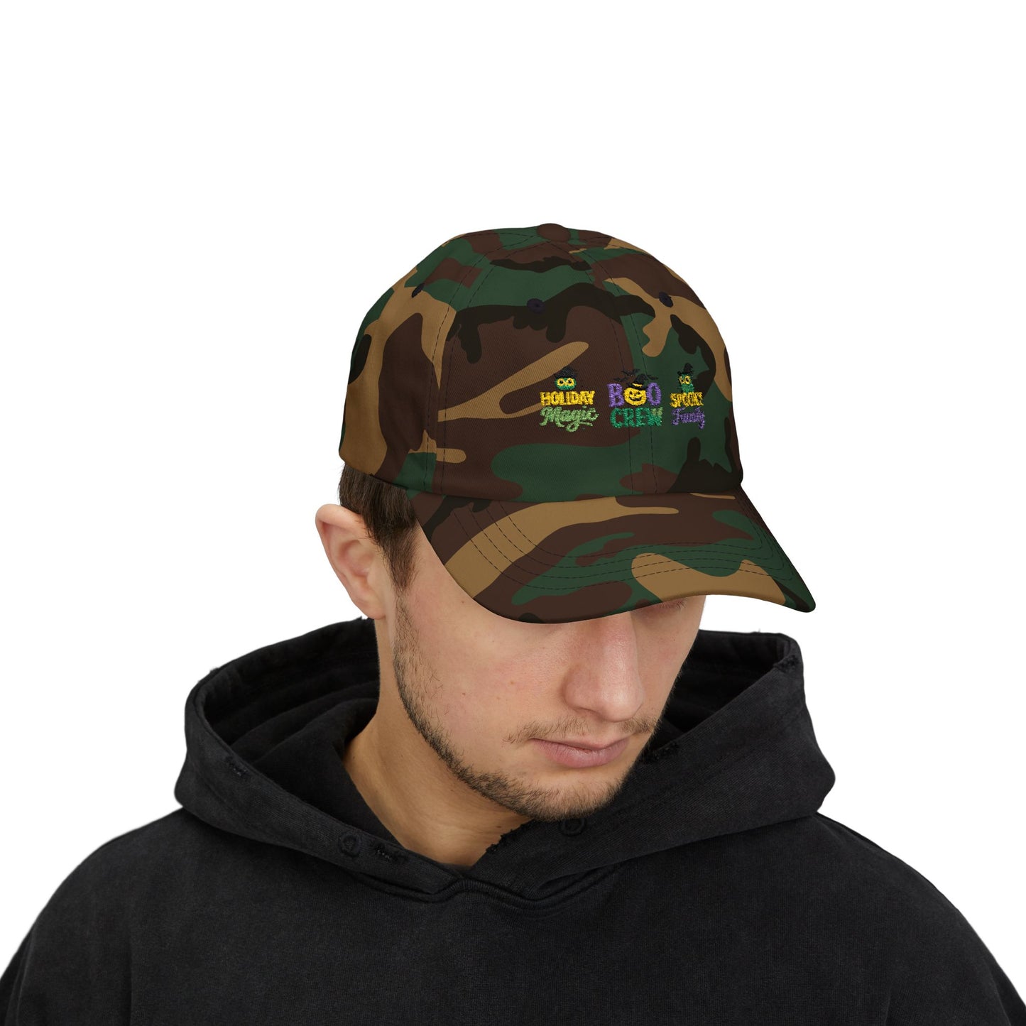 Boo Crew Dad Cap - Spooky Family Hat, Halloween Gift, Unisex Adjustable Cap, Fun Holiday Accessory, Cool Dad Cap