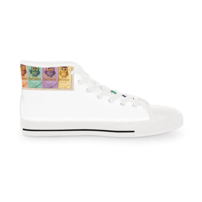 Unique Artistic High Top Sneakers - Stylish Canvas Footwear for Men, Trendy Gym Shoes, Casual Streetwear, Comfortable Everyday Wear, [...]