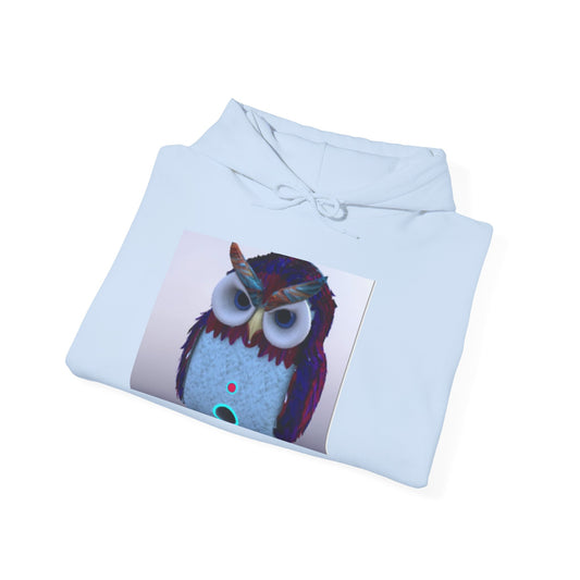 Owl Graphic Unisex Hooded Sweatshirt, Cozy Owl Sweatshirt, Cute Animal Hoodie, Gift for Animal Lovers, Unique Owl Design