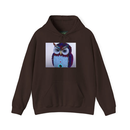 Owl Graphic Unisex Hooded Sweatshirt, Cozy Owl Sweatshirt, Cute Animal Hoodie, Gift for Animal Lovers, Unique Owl Design