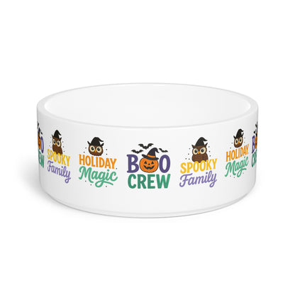 Halloween Pet Bowl, Spooky Pet Dish, Boo Crew Bowl, Holiday Dog Bowl, Cat Food Dish, Pet Accessory for Celebrations