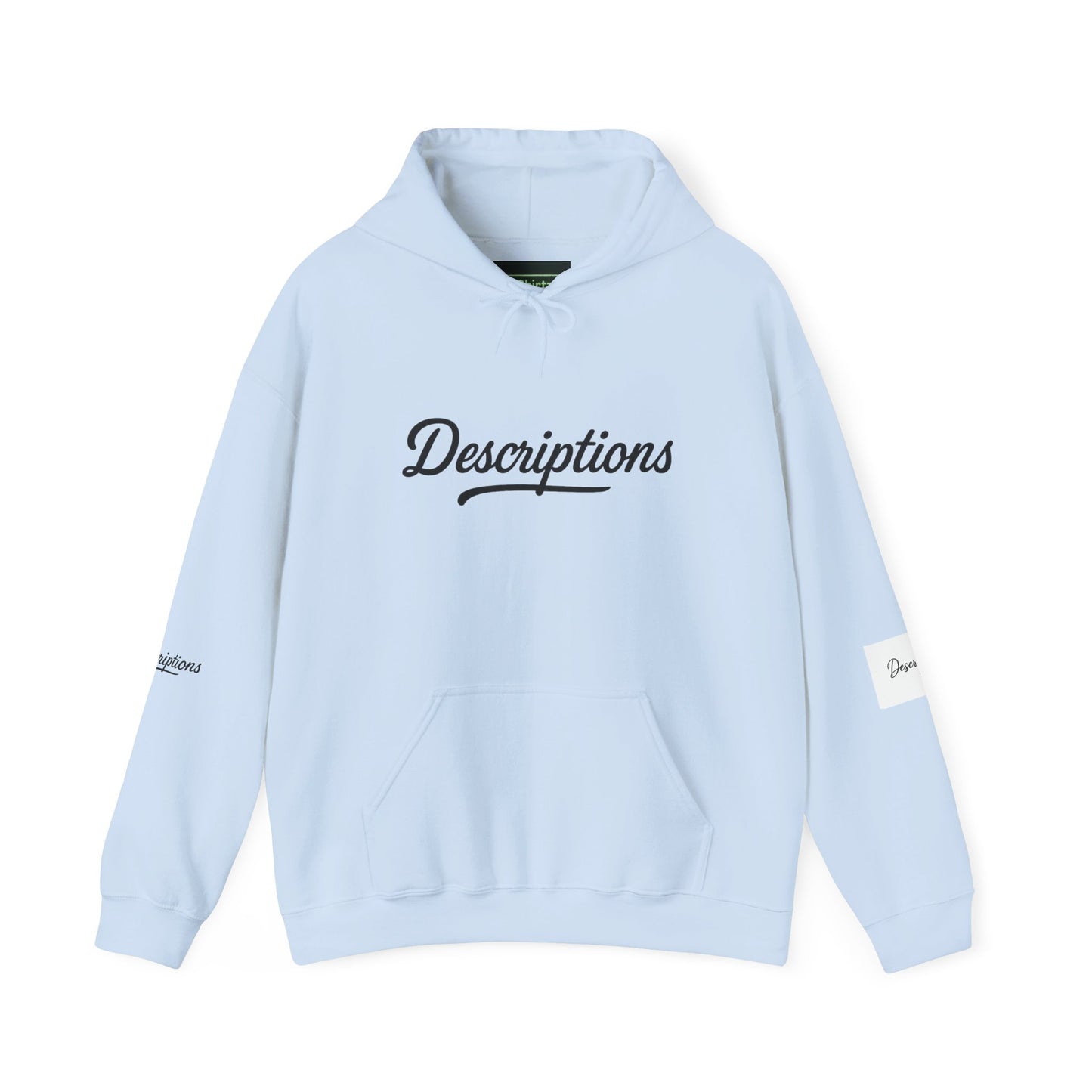 Chic Descriptions Hoodie, Casual Wear, Gift for Her, Stylish Layering, Cozy Gift, Birthday Present