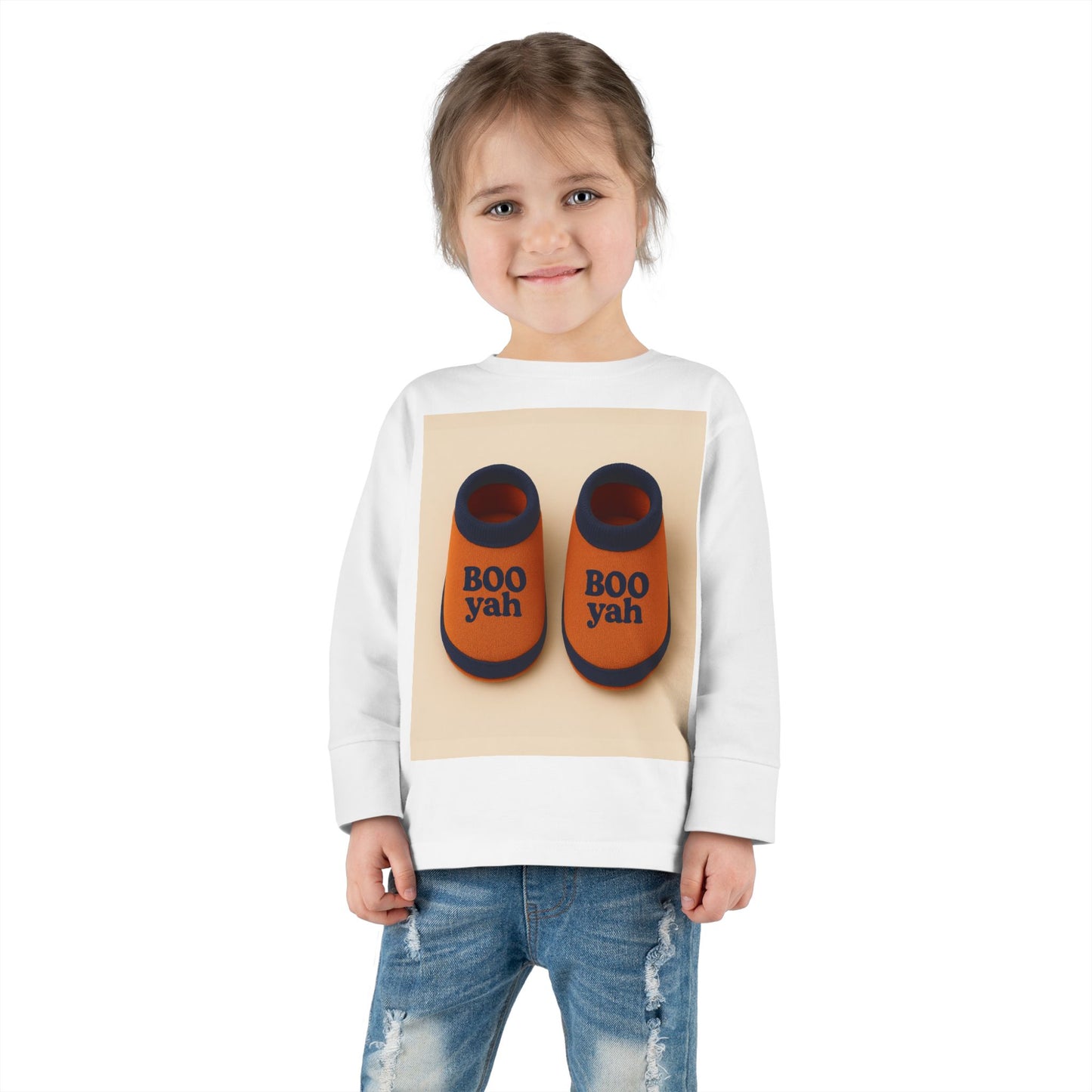 Toddler Long Sleeve Tee with 'Boo Yah' & 'You Are So Loved' Design, Perfect for Halloween, Cute Toddler Gift, Kids' Apparel, Baby [...]