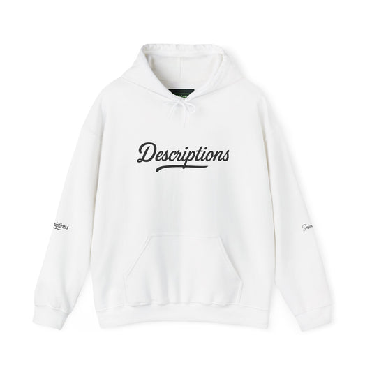 Chic Descriptions Hoodie, Casual Wear, Gift for Her, Stylish Layering, Cozy Gift, Birthday Present